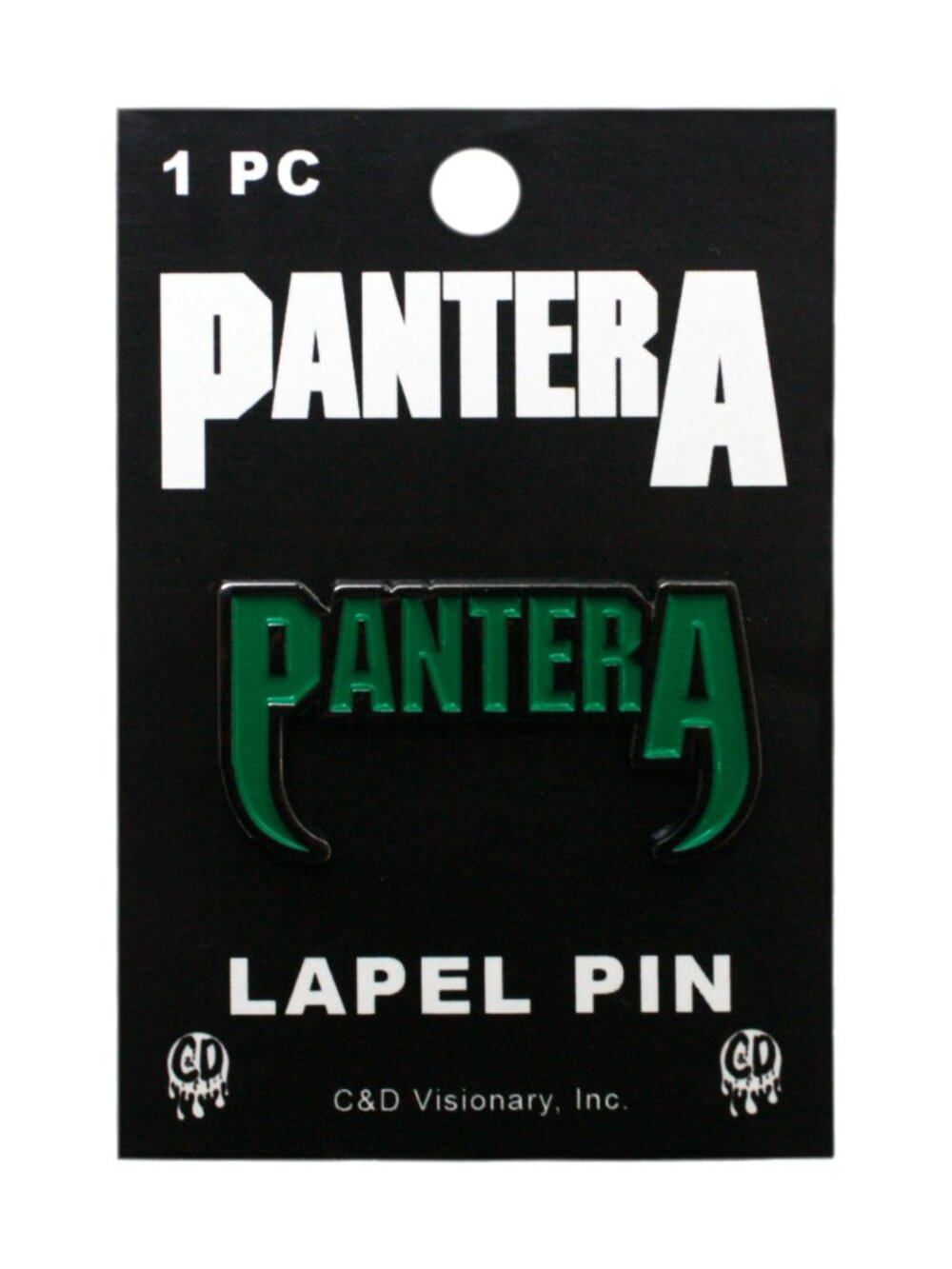 Pantera Green Logo - Enamel Pin - 90s Heavy Metal Band Merch Gift